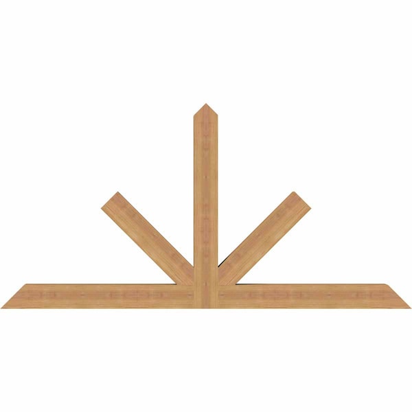 Ekena Millwork Saratoga Timber Gable Bracket, Western Red Cedar, 60"W x 30"H x 3 1/2"D x 3 1/2"F, 12/12 Pitch GBW060X30X0404SAR00SWR - main